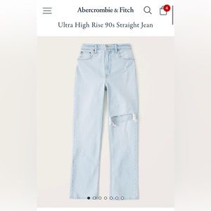 Abercrombie 90s straight ultra high rise